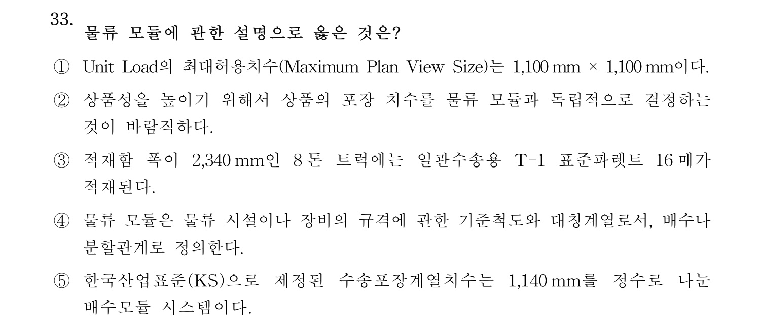 물류관리사_1교시 2025년 33번 기출문제