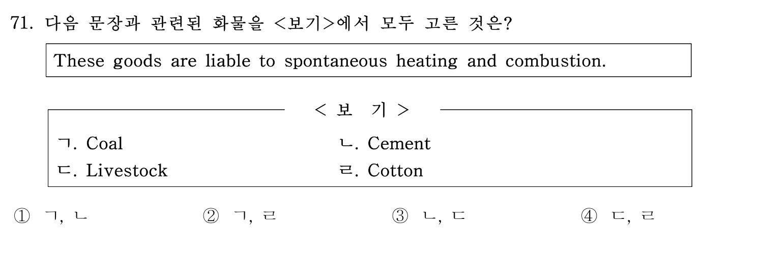 검량사 2022년 68번 기출문제