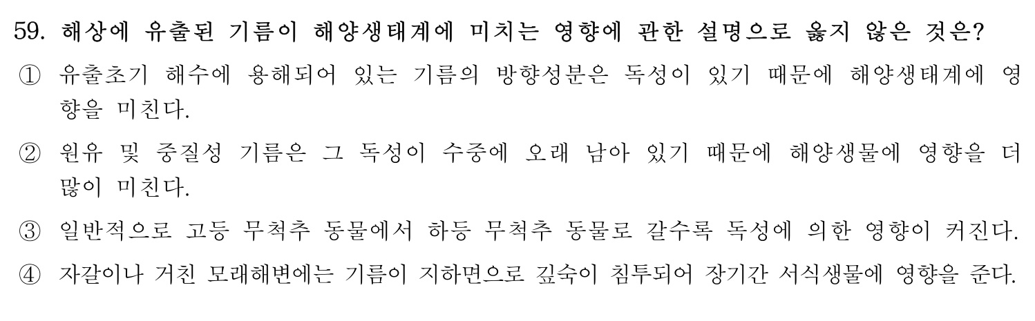 감정사_1차 2019년 59번 기출문제