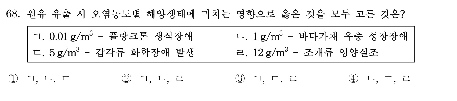 감정사_1차 2020년 69번 기출문제