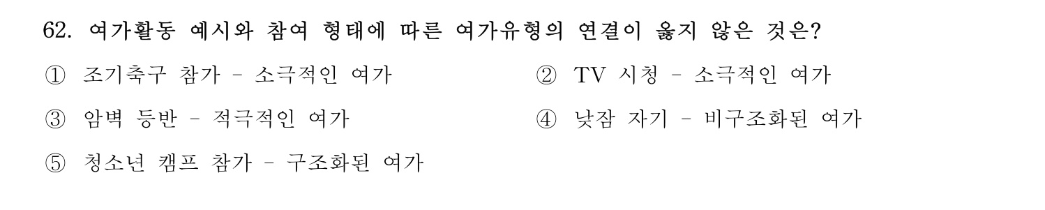 청소년지도사_1급(1교시) 2015년 62번 기출문제