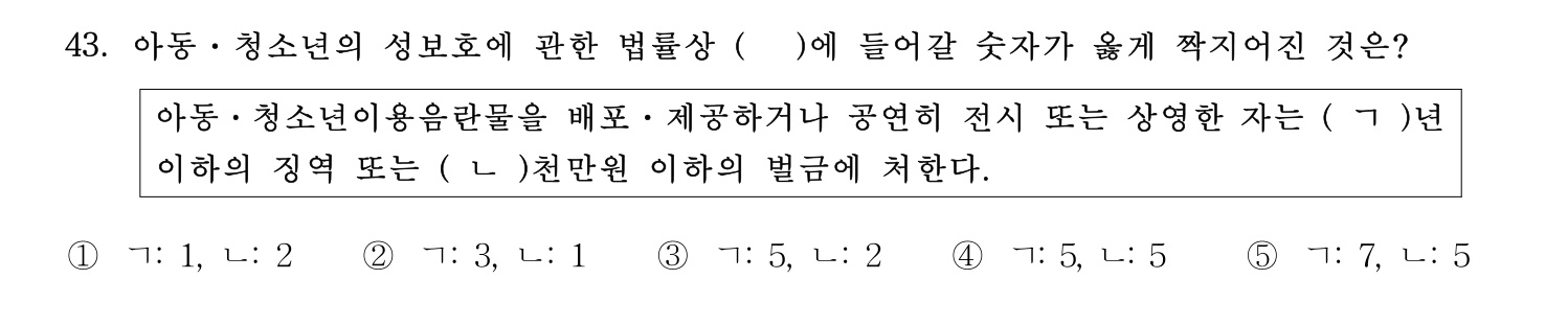 청소년상담사_1급(1교시) 2021년 43번 기출문제