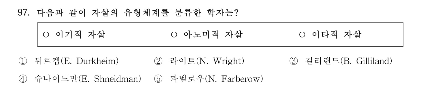 청소년상담사_1급(1교시) 2021년 97번 기출문제